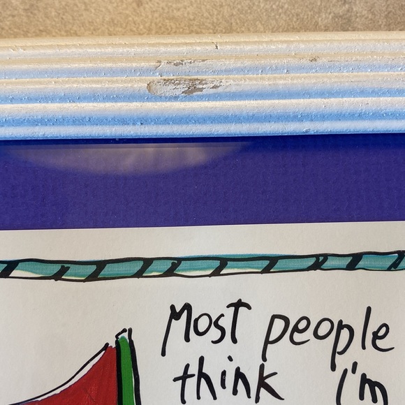 Sally Huss Vintage Framed Art 1990 Exc Cond - Picture 5 of 5